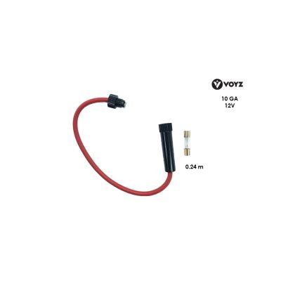 PORTA FUSIBLES VIDRIO 10GA ROJO MIYAKO