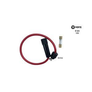 PORTA FUSIBLES VIDRIO 8GA ROJO MIYAKO