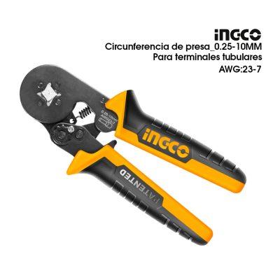 PINZA PONCHADORA 0.25-10MM AWG 23-7 INGCO