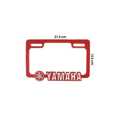 MARCO PARA PLACA MOTO  YAMAHA 3D ROJO