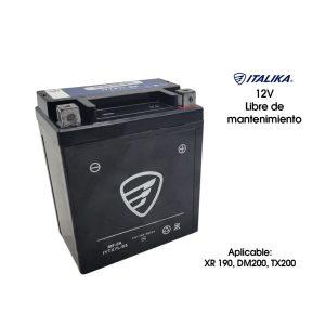 BATERIA DE MOTO ITALIKA F06010053 XR190 12V LIBRE DE MANTENIMIENTO