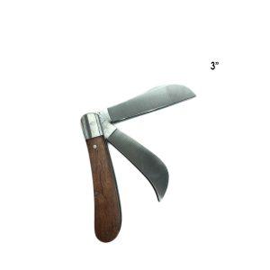 NAVAJA PICO DE LORO  DOBLE MANGO DE MADERA 2.75 Y 3 PLG