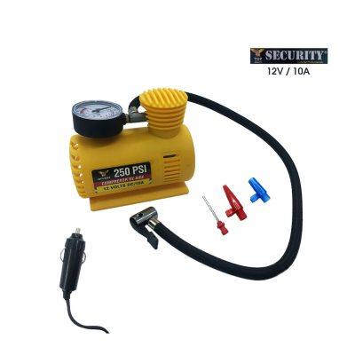 COMPRESOR DE AIRE 12 V 250PSI SECURITY AMARILLO LS1109Y