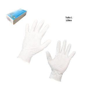 GUANTE DESECHABLES LATEX C/TALCO CAJA 100 PCS LTX100