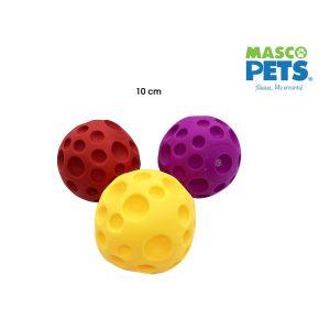 JUGUETE BOLA CON PITO 10CM TPR VARIOS COLORES MASCOPETS