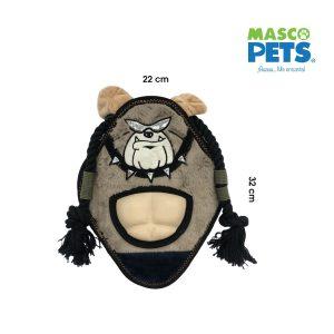JUGUETE PELUCHE PERRO BRAVO CON SOGA Y PITO