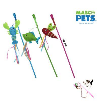 JUGUETE VARILLA P/GATO C/FIGURAS