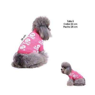 SWEATER P/PERRO ROSADO C/CALAVERAS TALLA  S MQ-MYD09