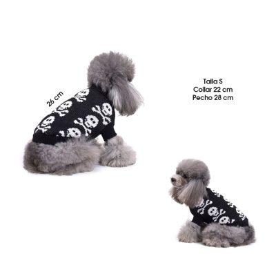 SWEATER P/PERRO NEGRO CALAVERAS TALLA S MQ-MYD20A
