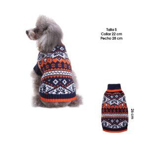 SWEATER P/PERRO AZUL Y NARANJA TALLA  S MQ-MYD52