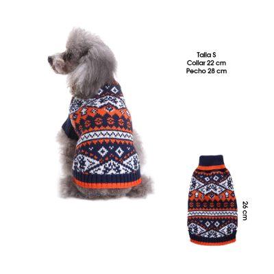 SWEATER P/PERRO AZUL Y NARANJA TALLA  S MQ-MYD52