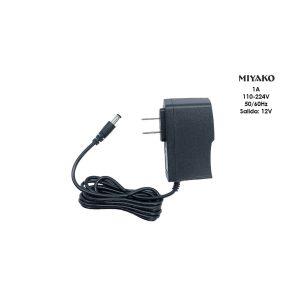 ADAPTADOR ELECTRICO 1 AMP 110V-240V SALIDA 12V  MIYAKO