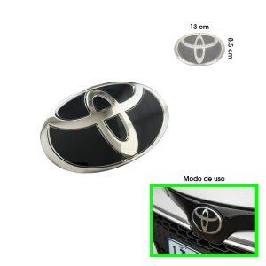 EMBLEMA TOYOTA 8.5X13CM NEGRO