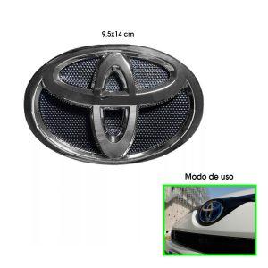 EMBLEMA TOYOTA 9.5X14CM NEGRO PUNTEADO