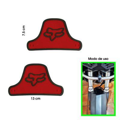 PROTECTORES DE BARRA FOX HULE ROJO NEGRO 2PCS