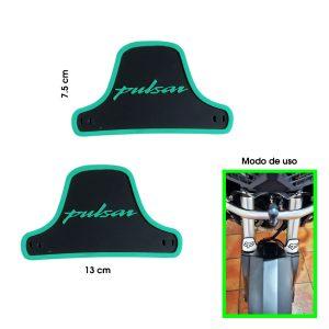 PROTECTORES DE BARRA PULSAR ORILLA TURQUEZA  HULE 2PCS