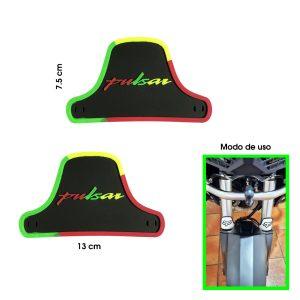 PROTECTORES DE BARRA PULSAR ORILLA RASTAFARI HULE 2PCS