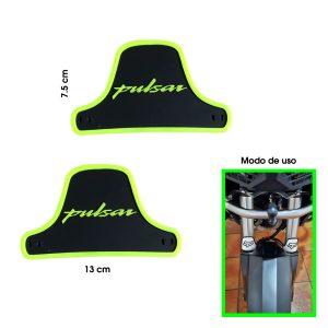 PROTECTORES DE BARRA PULSAR ORILLA AMARILLA HULE 2PCS
