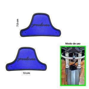 PROTECTORES DE BARRA PULSAR AZUL SOLIDO HULE 2PCS
