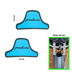 PROTECTORES DE BARRA PULSAR CELESTE SOLIDO HULE 2PCS