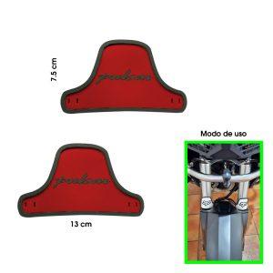 PROTECTORES DE BARRA PULSAR ROJO SOLIDO HULE 2PCS