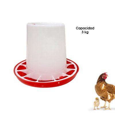 DISPENSADOR DE COMIDA PARA POLLOS 3 KGS PET-1835