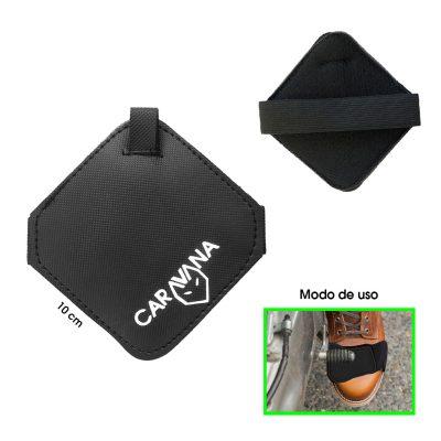PROTECTOR P/ZAPATO DE MOTORISTA CARAVANA NEGRO C/BLANCO 10X10CM