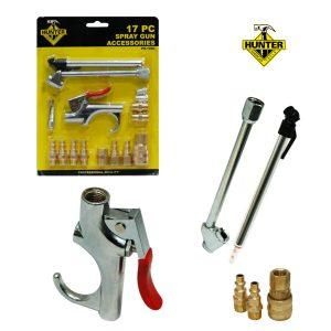 PISTOLA P/SOPLETEAR ACCESORIOS C/BOQUILLAS 17 PCS HUNTER