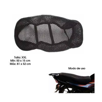 PROTECTOR DE SILLON TIPO MALLA XXL L 52-81CM A 15-50CM P/ MOTO