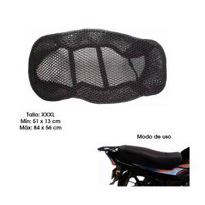 PROTECTOR DE SILLON TIPO MALLA XXXL L 56-84 A 13- 51CM  P/MOTO