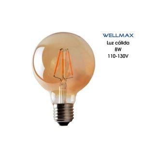 BOMBILLO VINTAGE GLOBO WELLMAX LUZ CALIDA