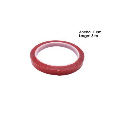 CINTA DOBLE CONTACTO 1 CM ANCHO X 3 METROS TRANSPARENTE 038-1