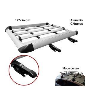 PORTAMALETAS ALUMINIO GRIS 50X38 C/N BARRAS