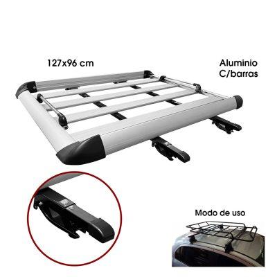 PORTAMALETAS ALUMINIO GRIS 50X38 C/N BARRAS