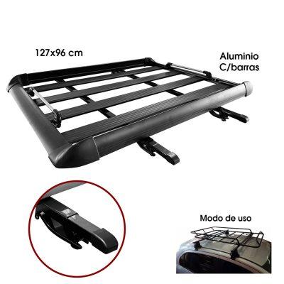 PORTAMALETAS ALUMINIO NEGRA 50X38 C/N BARRAS