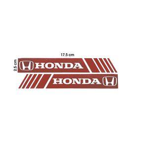 CALCOMANIA P/RETROVISOR FRANJAS ROJAS HONDA 18X3CM