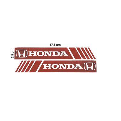 CALCOMANIA P/RETROVISOR FRANJAS ROJAS HONDA 18X3CM