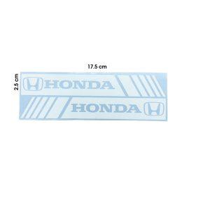 CALCOMANIA P/RETROVISOR FRANJAS BLANCA HONDA 18X3CM