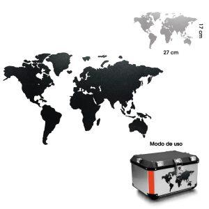 STICKER  P/CAJUELA DE MOTO 27X17CM SMALL MUNDO NEGRO