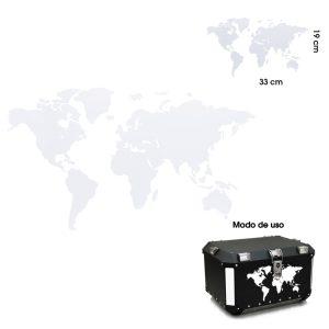 STICKER  P/CAJUELA DE MOTO 33X19CM MEDIANO MUNDO BLANCO