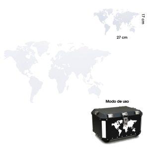 STICKER P/CAJUELA DE MOTO  27X17CM SMALL MUNDO BLANCO