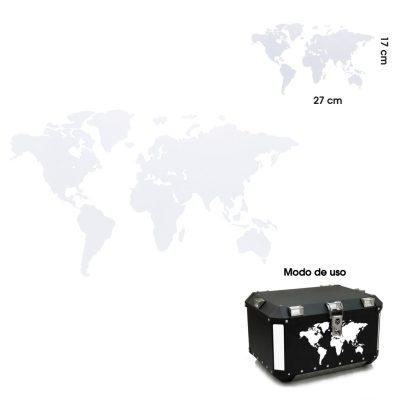 STICKER P/CAJUELA DE MOTO  27X17CM SMALL MUNDO BLANCO