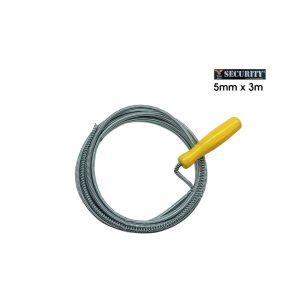 DESTAPADOR DE CAÑERIAS TIPO CABLE 5 MM X 3 MTS SECURITY