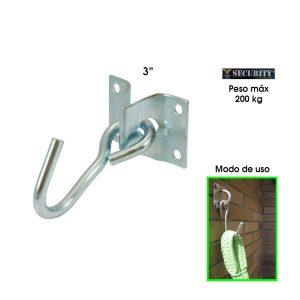 GANCHO P/HAMACA SECURITY HASTA 200 KILOS ACERO SC-HH-200KG