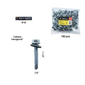 TORNILLOS P/LAMINA N0 14 1 1/2 PULGADA 100 PCS SECURITY