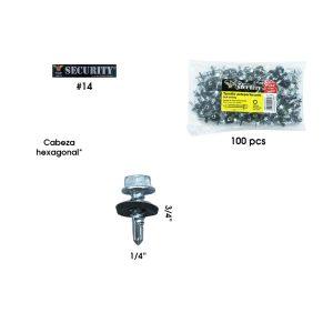 TORNILLOS P/LAMINA N0 14 3/4 PULGADA 100 PCS SECURITY