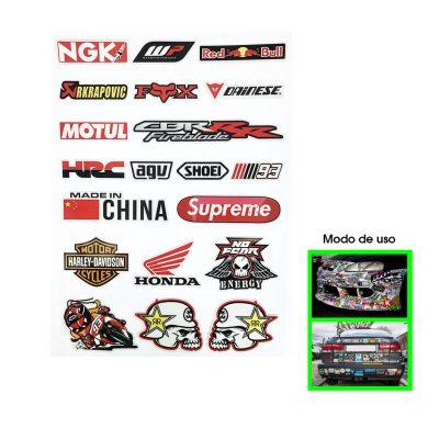 CALCOMANIA PARA CARRO FOX SUPREME HONDA HARLEY NGK
