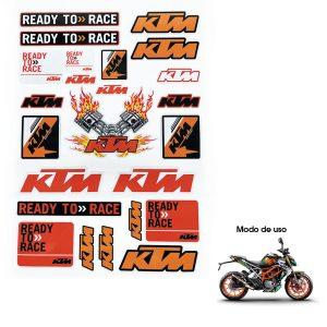 CALCOMANIA PARA MOTO KTM