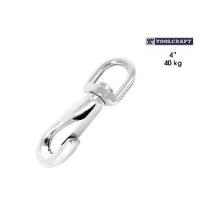 MOSQUETON DE UÑA 4" C/DESTORCEDOR 50LBS