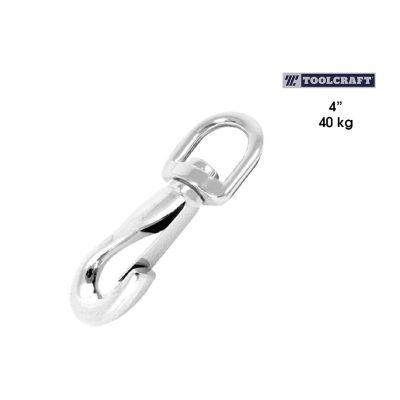 MOSQUETON DE UÑA 4" C/DESTORCEDOR 50LBS